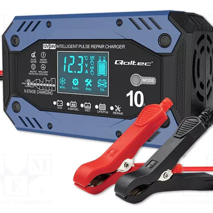 Lader voor batterijen 12-24V, 10A (AGM, GEL, LiFePO4)