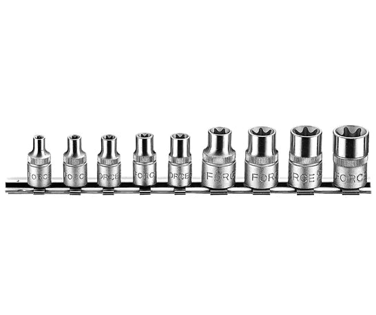 3/8"  Doppenset E-Torx 9 delig