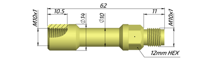 AD-M10-KIT adapterset voor PS100 drukomvormer
